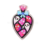 Halloween Theme Opaque Acrylic Pendants, Ghost, Colorful, 45x22.5x1.8mm, Hole: 2.2mm(SACR-S034-02C)