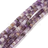 Natural Amethyst Beads Strands, Heishi Beads, Flat Round/Disc, 4x2mm, Hole: 1mm, about 165~170pcs/strand, 15.28''(38.8cm)(G-F631-A52)