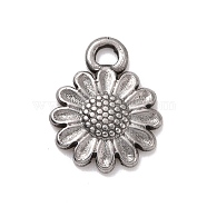 304 Stainless Steel Pendants, Daisy, Stainless Steel Color, 13.5x10x1.5mm, Hole: 1.2mm(STAS-E169-15P)