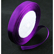 Dark Violet Single Face Satin Ribbon, 1/2 inch(12mm), 25yards/roll(22.86m/roll)(X-RC006-35)