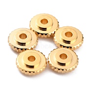 Brass Beads, Long-Lasting Plated, Disc/Flat Round, Real 24K Gold Plated, 6x2mm, Hole: 1.4mm(KK-O133-306A-G)