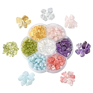 84G 7 Styles Natural & Synthetic Mixed Gemstone Beads Set, Chip, Mixed Dyed and Undyed, 4~10x4~6x2~4mm, Hole: 1mm, about 12g/style(G-FS0005-60)