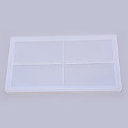 Rectangle Shaker Mold, Silicone Quicksand Molds, Resin Casting Molds, For UV Resin, Epoxy Resin Jewelry Making, White, 185x103x9mm(DIY-WH0183-85)