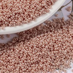 MIYUKI Round Rocailles Beads, Japanese Seed Beads, (RR429) Opaque Salmon, 15/0, 1.5mm, Hole: 0.7mm, about 27777pcs/50g(SEED-X0056-RR0429)