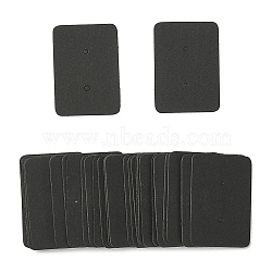 Paper Jewelry Earring Display Cards, Rectangle, Black, 35x25x0.5mm(CDIS-YW0001-03A)