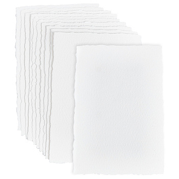 25Pcs Wood Pulp Watercolor Paper, Rectangle, White, 102x152x0.5mm