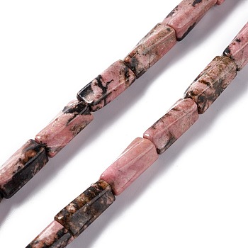 Natural Rhodonite Beads Strands, Twist Column, 19~21.5x8~9.5x8~9.5mm, Hole: 1.2mm, about 20pcs/strand, 15.67''~16.34''(39.8~41.5cm)