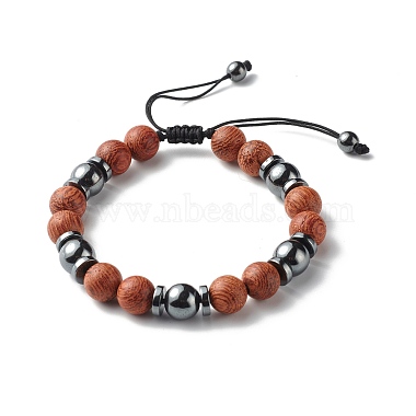 Synthetic Hematite Beads Bracelet for Men Women(BJEW-JB06755)-4