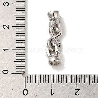 Rack Plating Brass Pave Clear Cubic Zirconia Fold Over Clasps(KK-M285-31A-01P)-3