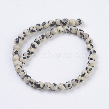 Natural Dalmation Jasper Beads Strands(G-G515-4mm-06)-2
