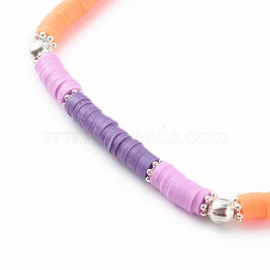 Handmade Polymer Clay Heishi Beaded Stretch Bracelets(BJEW-JB06146-03)-3