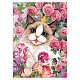 Preciosos kits de pintura de diamantes con flores de gato 5d para adultos y niños(PW-WG60155-07)-1