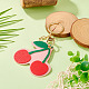 1Pc PU Leather Alloy Keychains(KEYC-TA0001-44)-5