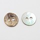 2-Hole Flat Round Mother of Pearl Buttons(SHEL-N033-06-9mm)-2
