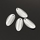 Laiton Blank tag plats pendentifs tranche ovales(X-KK-O033-S01)-1