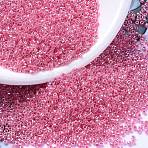 MIYUKI Delica Beads, Cylinder, Japanese Seed Beads, 11/0, (DB0236) Carnation Pink Ceylon, 1.3x1.6mm, Hole: 0.8mm, about 2000pcs/10g(X-SEED-J020-DB0236)
