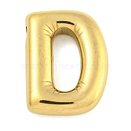 Ion Plating(IP) 304 Stainless Steel Pendants, Letter Charm, Golden, Letter D, 21x16x5mm, Hole: 2.5x1.5mm(STAS-B071-01G-D)