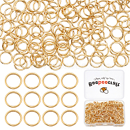 300Pcs 304 Stainless Steel Open Jump Rings, Round Ring, Real 24K Gold Plated, 18 Gauge, 9x1mm, Inner Diameter: 7mm(STAS-BBC0004-94)