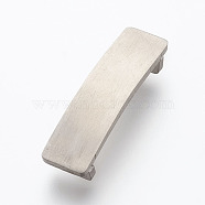 304 Stainless Steel Slide Charms, Rectangle, Stainless Steel Color, 38x10x6mm, Hole: 3x8mm(X-STAS-I092-05P)