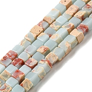 Synthetic Shoushan Stone Beads Strands, Dyed, Cube, 3~3.5x3~3.5x3~3.5mm, Hole: 0.8mm, about 110pcs/strand, 14.96 inch(38cm)(G-C129-A10-01)