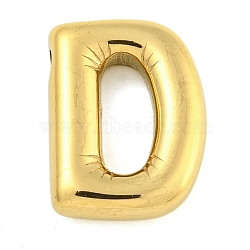 Ion Plating(IP) 304 Stainless Steel Pendants, Balloon Letter Charm, Golden, Letter D, 21x16x5mm, Hole: 2.5x1.5mm(STAS-B071-01G-D)