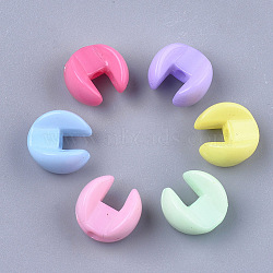 Opaque Acrylic Combined Beads, Interlocking Beads, Mixed Color, 10.5x10.5x7mm, Hole: 1.5mm, about 146pcs/50g(X-MACR-T030-06)