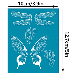Silk Screen Printing Stencil, for Painting on Wood, DIY Decoration T-Shirt Fabric, Wing, 100x127mm(DIY-WH0341-214)