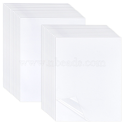 A4 PET Plastic Transparent Lamination Sheets, Rectangle, White, 300x214x0.3mm, 50 sheets/bag(DIY-WH0504-125B)