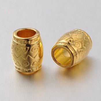 Tibetan Style Spacer Beads, Lead Free & Cadmium Free, Column, about 6.5mm in diameter, 8mm long, hole: 4mm