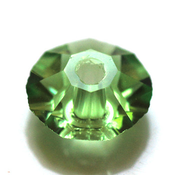 Imitation Austrian Crystal Beads, Grade AAA, Faceted, Flat Round, Lime Green, 6x3.5mm, Hole: 0.7~0.9mm