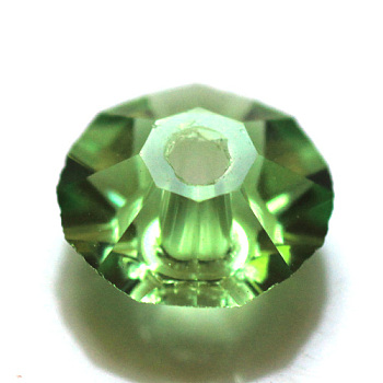 Imitation Austrian Crystal Beads, Grade AAA, K9 Glass, Faceted, Flat Round, Lime Green, 6x3.5mm, Hole: 0.7~0.9mm