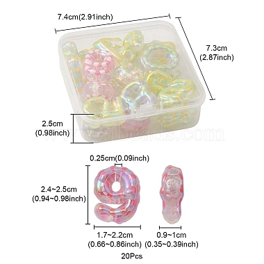 20Pcs UV Plating Transparent Acrylic Beads(OACR-YW0001-58)-4