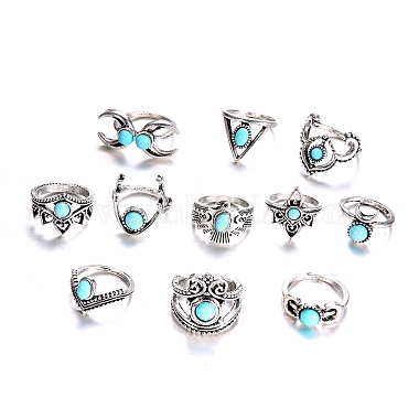 Synthetic Turquoise Finger Rings