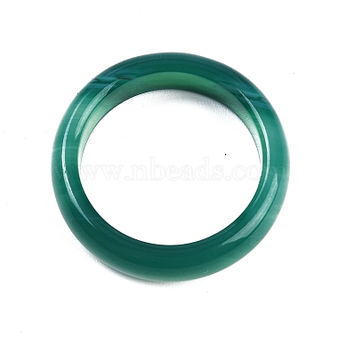 Dyed & Heated Natural Striped Agate/Banded Agate Finger Rings for Women(RJEW-Z075-02W)-3