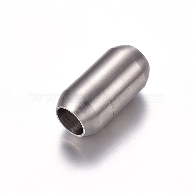 304 Stainless Steel Magnetic Clasps with Glue-in Ends(STAS-O114-001P)-2