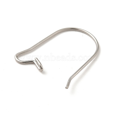 316 Surgical Stainless Steel Hoop Earrings Findings Kidney Ear Wires(X-STAS-E009-6)-3