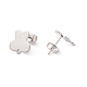 boucles d'oreilles à tige en acier inoxydable anti-ternissement 201(EJEW-A071-04P)-2