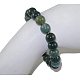 Natural Moss Agate Beaded Stretch Bracelets(X-B072-5)-1