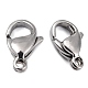 Polished 316 Surgical Stainless Steel Lobster Claw Clasps(STAS-R072-12A)-2