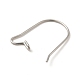 316 Surgical Stainless Steel Hoop Earrings Findings Kidney Ear Wires(X-STAS-E009-6)-3
