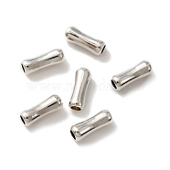 Brass Tube Beads, Lead Free & Cadmium Free, Tube, 925 Sterling Silver Plated, 9x3mm, Hole: 1.8mm(KK-O143-44S)