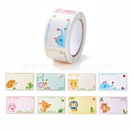 Adhesive Labels Picture Stickers, Rectangle  Paper Hand Written Name Tag Stickers, Animal Pattern, 2.7x5.7cm(DIY-M035-01C)