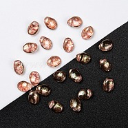 Czech Glass Beads, Tulip Petal/Lily Petal, Sandy Brown, 8.5x6x4mm, Hole: 1mm, about 380pcs/bag, 95~100g/bag(GLAA-L025-D06)