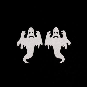 Halloween Theme Non Woven Fabric, Ghost, for Home Party Outdoor Wall Decorations, White, 8.1x5.7x0.2cm