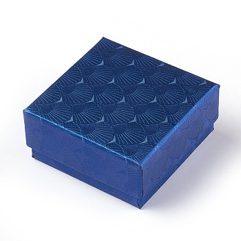 Cardboard Box, Square, Marine Blue, 7.5x7.5x3.5cm