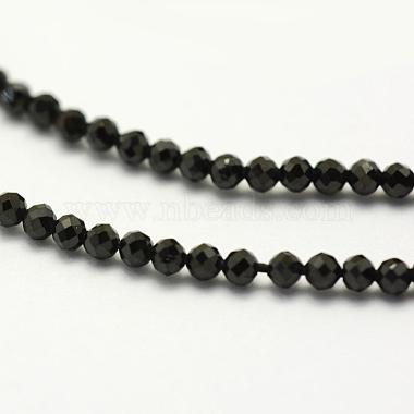Faceted Natural Black Spinel Beads Strands(G-F507-04)-3
