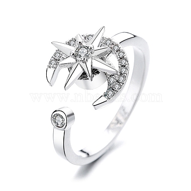 Clear Star Brass+Cubic Zirconia Finger Rings