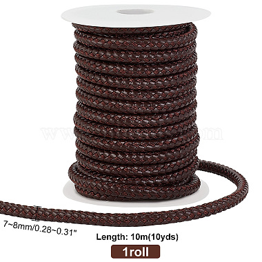 10M Round Braided PU Leather Cord(WL-WH0007-03B)-2