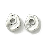 Brass Beads, Cadmium Free & Nickel Free & Lead Free, Nuggets, Platinum, 6x5x2mm, Hole: 1.4mm(FIND-Z035-19P)