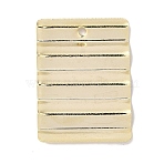 Brass Pendant, Lead Free & Cadmium Free, Rectangle, Real 24K Gold Plated, 25.5x18x2mm, Hole: 1.4mm(KK-K383-30G)